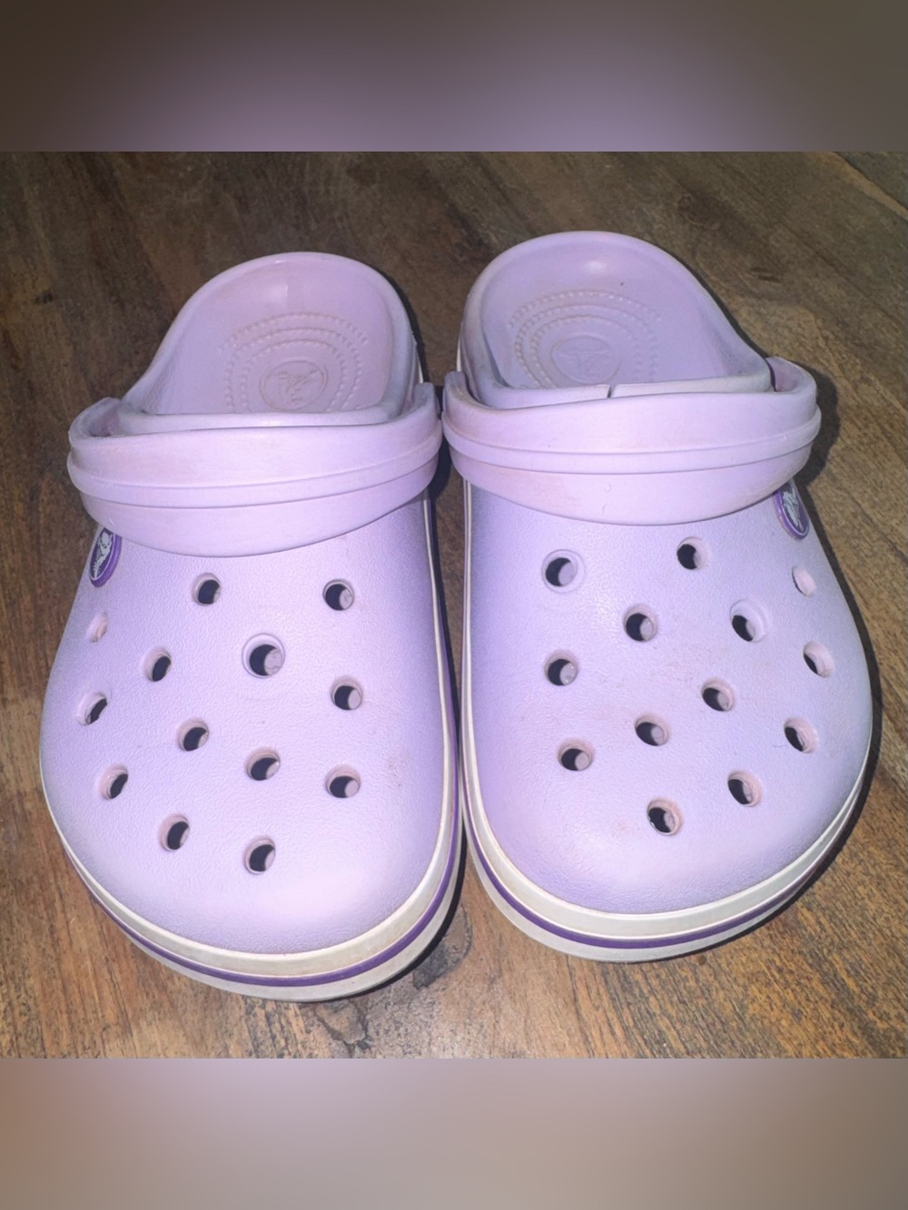 Kids Lavender Purple Crocs Clogs Size J1 Girls Shoes size 1